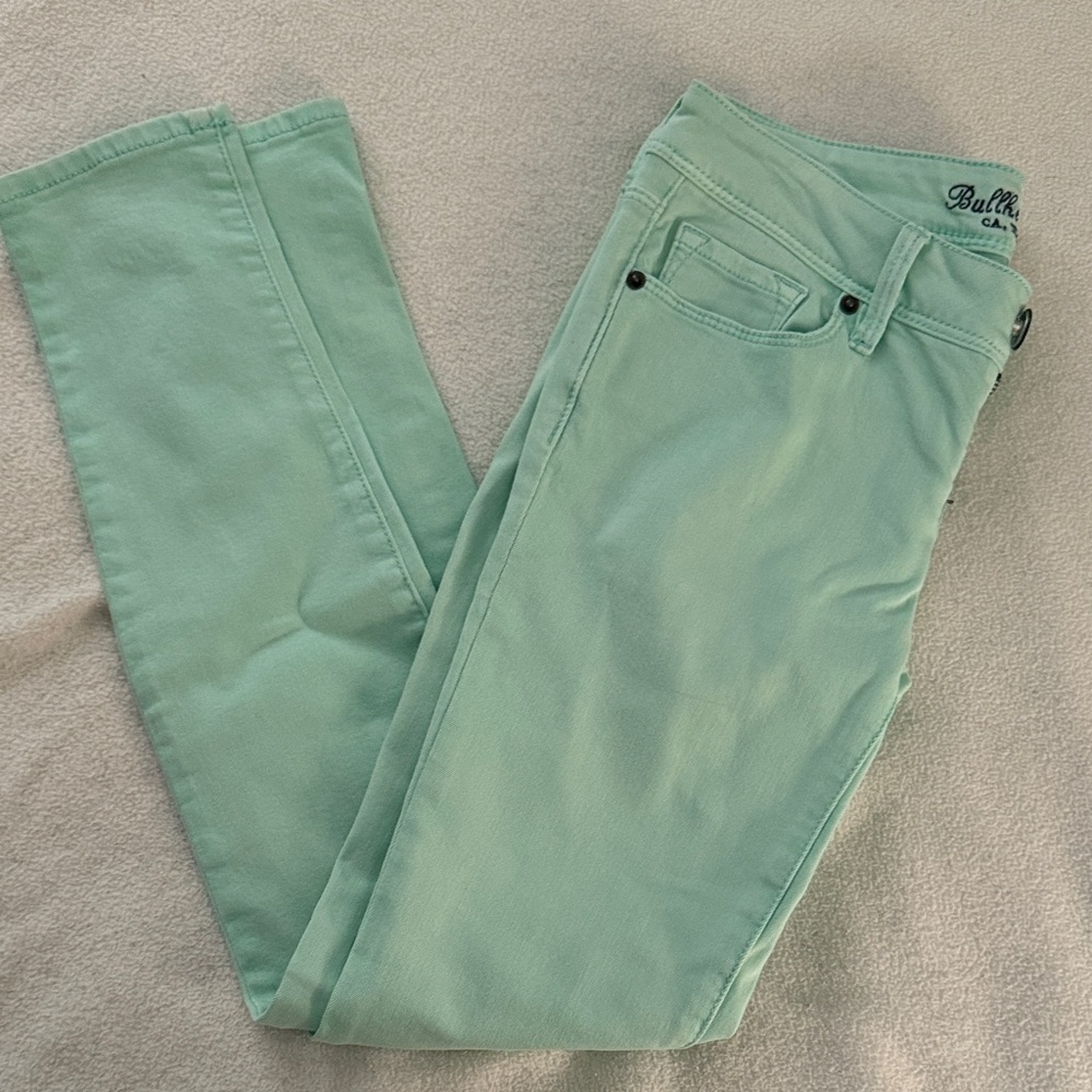 Bullhead Women's Light Green Skinny Jeans
